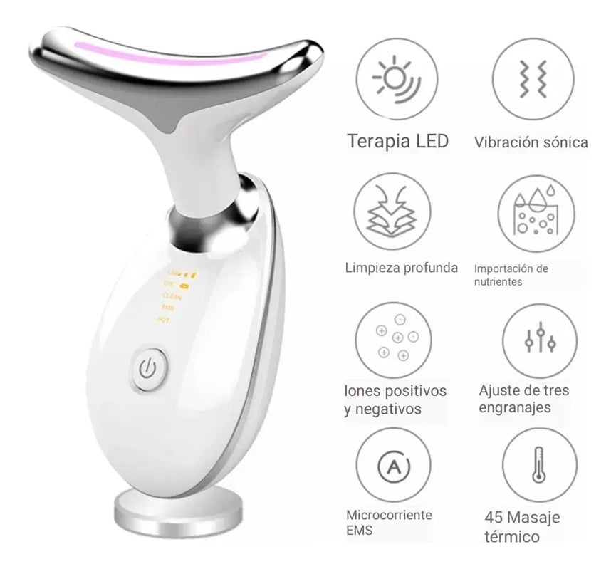 LumiSkin Masajeador facial con luz LED