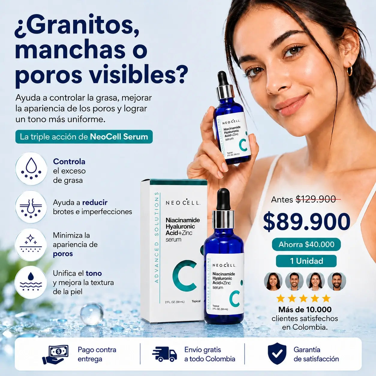 NeoCell Serum | Piel con apariencia más uniforme, hidratada y saludable