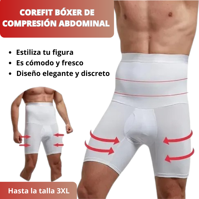 Corefit Boxer de Compresión Abdominal y Realce