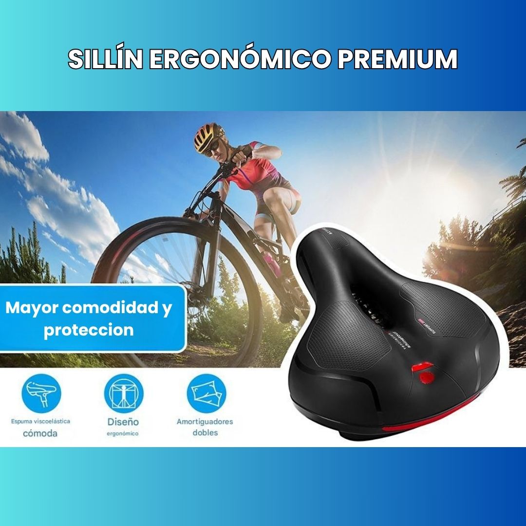 Sillín Ergonómico Premium con Luz LED y Amortiguación Avanzada