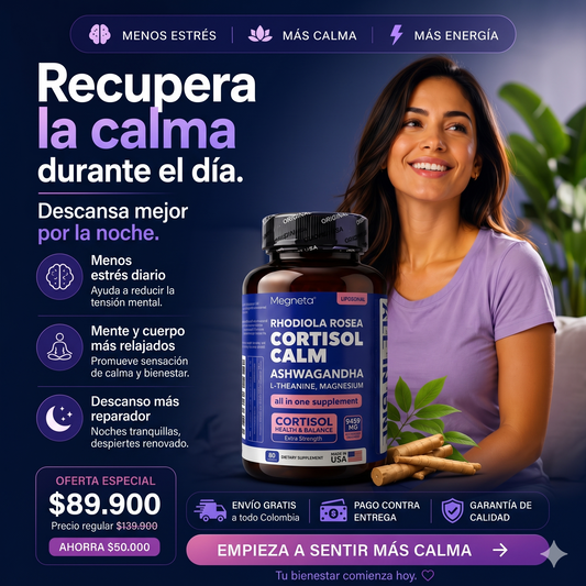 CORTISOL CALM CON ASHWAGANDHA | Recupera la calma, el descanso y la energia