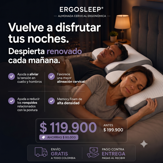 ErgoSleep | Almohada Cervical Ergonómica para Dormir Mejor