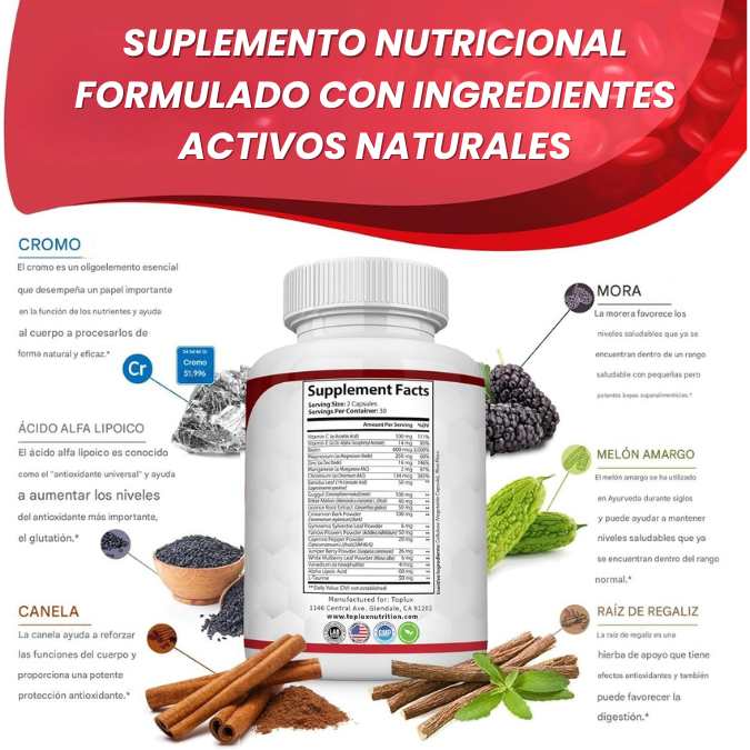 BLOOD SUGAR COMPLEX | Equilibra tu cuerpo y controla tu azúcar de forma natural