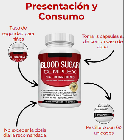 BLOOD SUGAR COMPLEX | Equilibra tu cuerpo y controla tu azúcar de forma natural