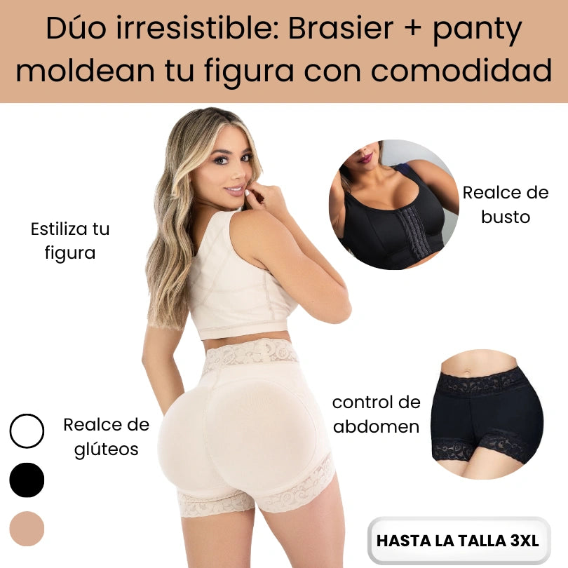 Dúo Irresistible Brasier + Panty que Moldean con Comodidad
