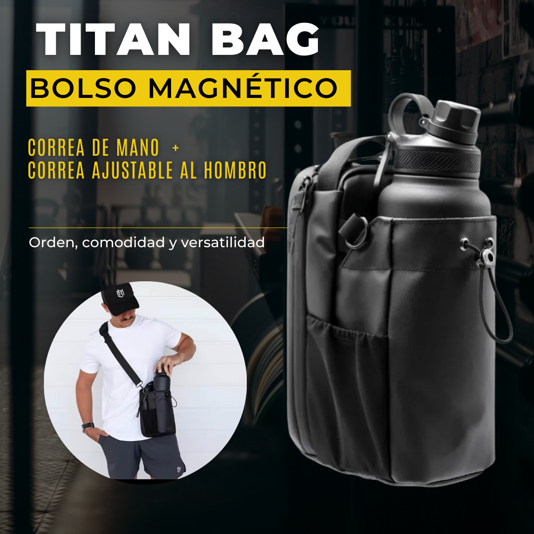 Titan Bag – Bolso magnético con correa de mano + correa ajustable al hombro