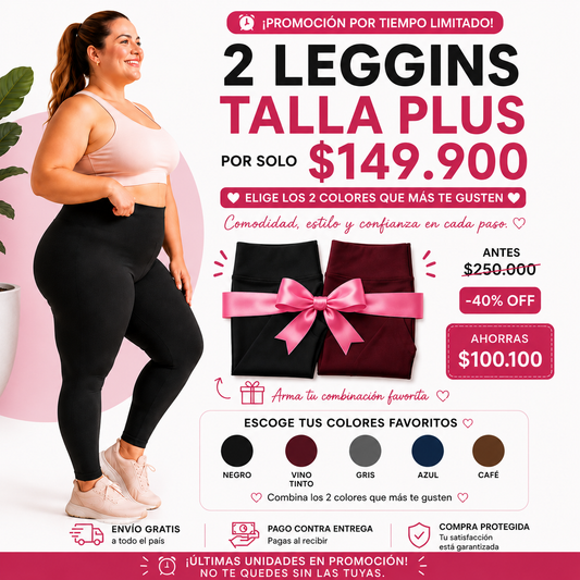 Leggings Talla Plus – Comodidad y Estilo en Cada Movimiento