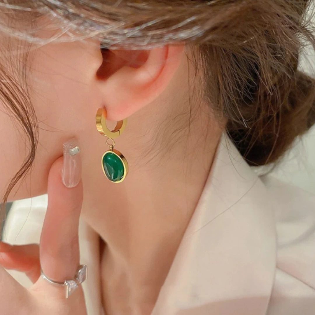 ¡JOYERIA DE LUJO! SET ESMERALDA (COLLAR, PULSERA Y ARETES)