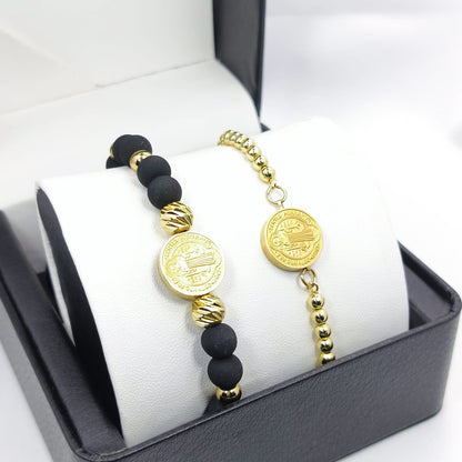 Combo De 2 Pulseras de Protección San Benito Para Parejas + caja de regalo GRATIS