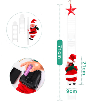 Papá Noel musical que sube la escalera | Decoración divertida y original