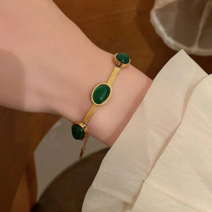 ¡JOYERIA DE LUJO! SET ESMERALDA (COLLAR, PULSERA Y ARETES)