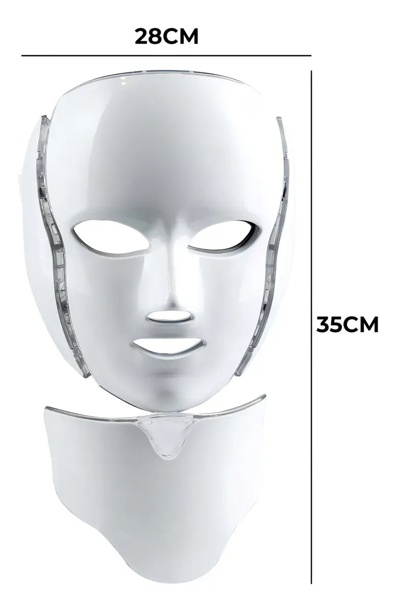 Mascara Facial LED con cuello | Tecnología de belleza profesional, sin salir de casa