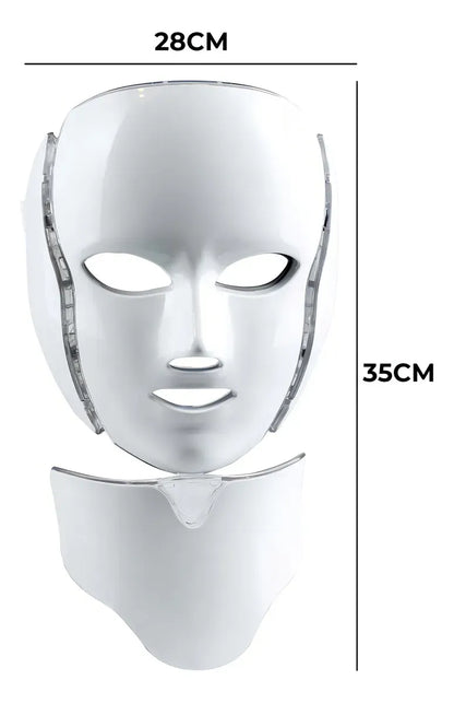 Mascara Facial LED con cuello | Tecnología de belleza profesional, sin salir de casa